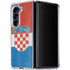 Croatia Flag Distressed Galaxy Z Fold5 5G Clear Case